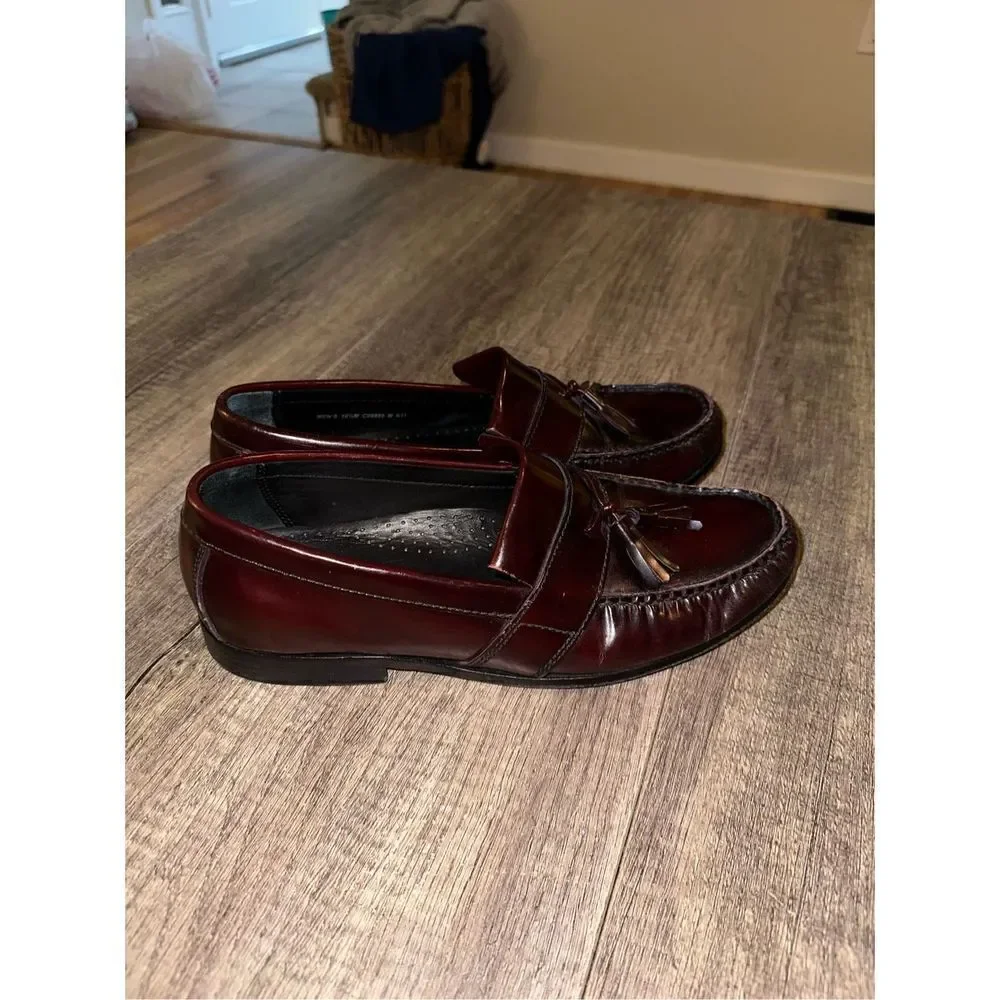 Cole Haan Men Pinch Tassel Moccasins 10.5 Deep Brown